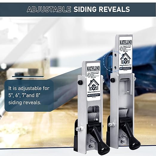 Siding Installation Tools, Siding Mounting Kit for Use with 3/8-Inch Wood/LP Sidings, Lap Sidings Gauge with Adjustable Reveals,Aluminum Body, 2 Packs