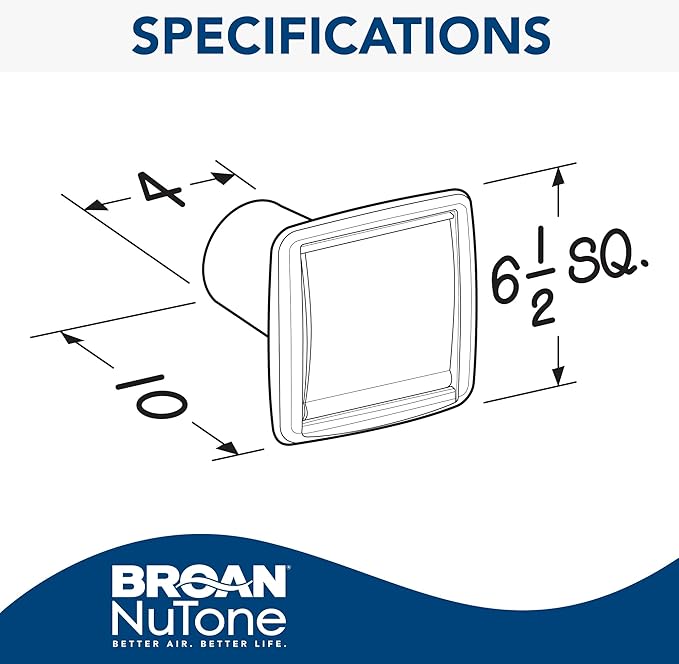 Broan-NuTone WVK2A Flexible Wall Ducting Kit for Ventilation Fans, Exhaust Fan 9-Piece Duct Kit, 4-Inch
