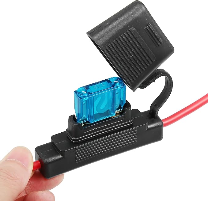 uxcell DC 12V 10 Gauge Car in Line ATC Blade Style Inline Fuse Holder with 60A Large Fuse