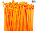 8 inch Zip Ties-0.14" Width, 100 PCS Wire Ties with 40lbs Strength, Self-Locking Nylon Cable Ties, UV Resistant, High/Low Temperature Resistant, for Home, Office, Fencing, and Gardening-Orange