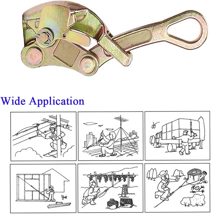 Cable Grip Wire Gripper Steel Cable Puller Tool for Wire Rope,Pulling 4408 Lbs(2 Ton)