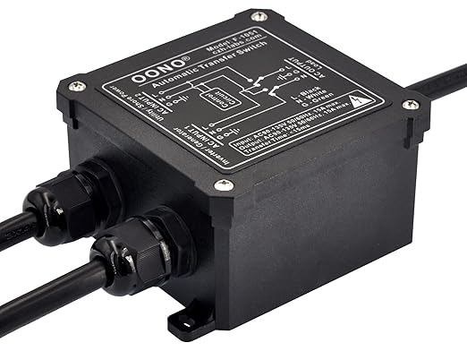 AC120V 15Amp Automatic Transfer Switch, ATS Auto Transfer Switch (Core Wires + NEMA 5-15P)