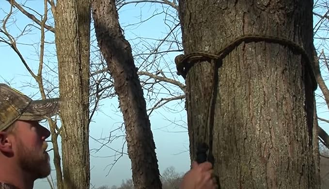 Hunter Safety System Rope Style Treestrap: 9' Hunting Safety Strap with Prussik Knot for Climbing & Treestand Security