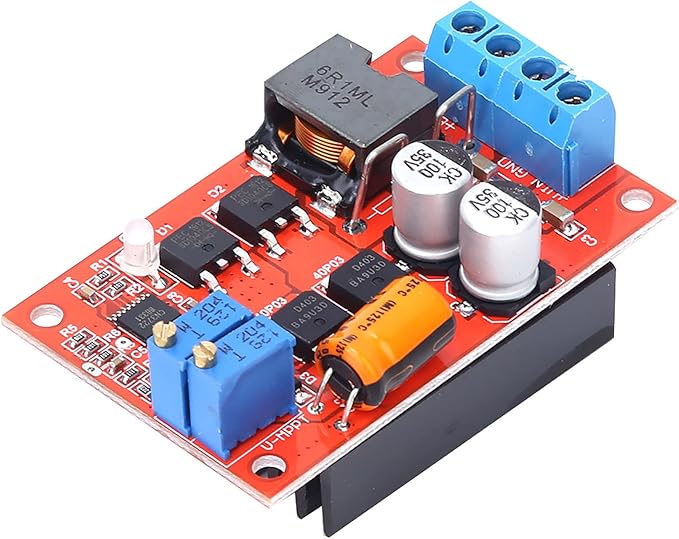 MPPT Solar Panel Regulator, 5A Solar Battery Charging Controller, DC 8-28V Input, Industrial Grade Temperature Range, with Terminal Connection