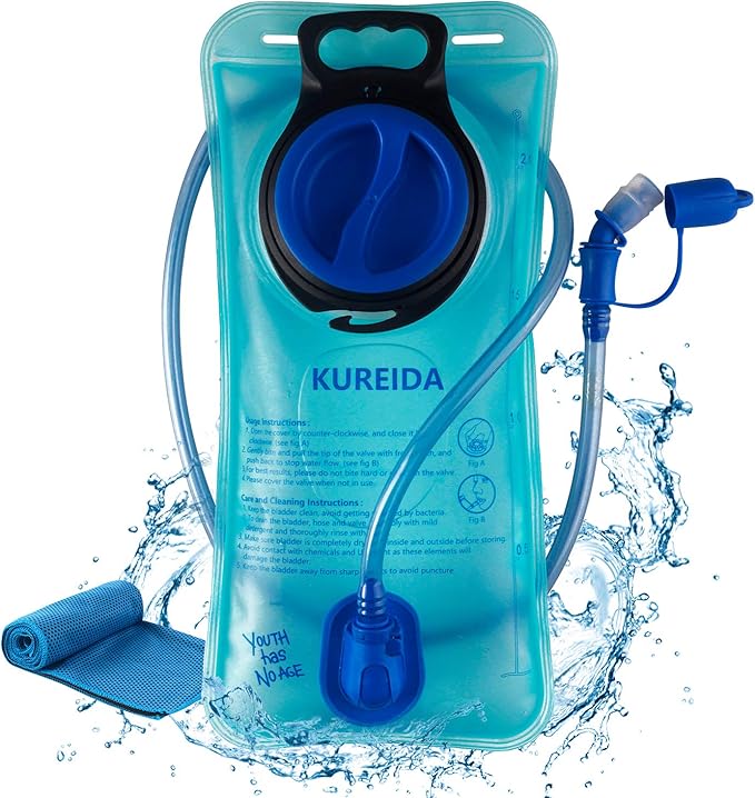 Hydration Bladder 2L-3L,Leak Proof Water Reservoir,BPA Free,Wide Opening, Military Water Bladder Combined with Hydration Backpacks for Biking Hiking Running Camping Climbing.