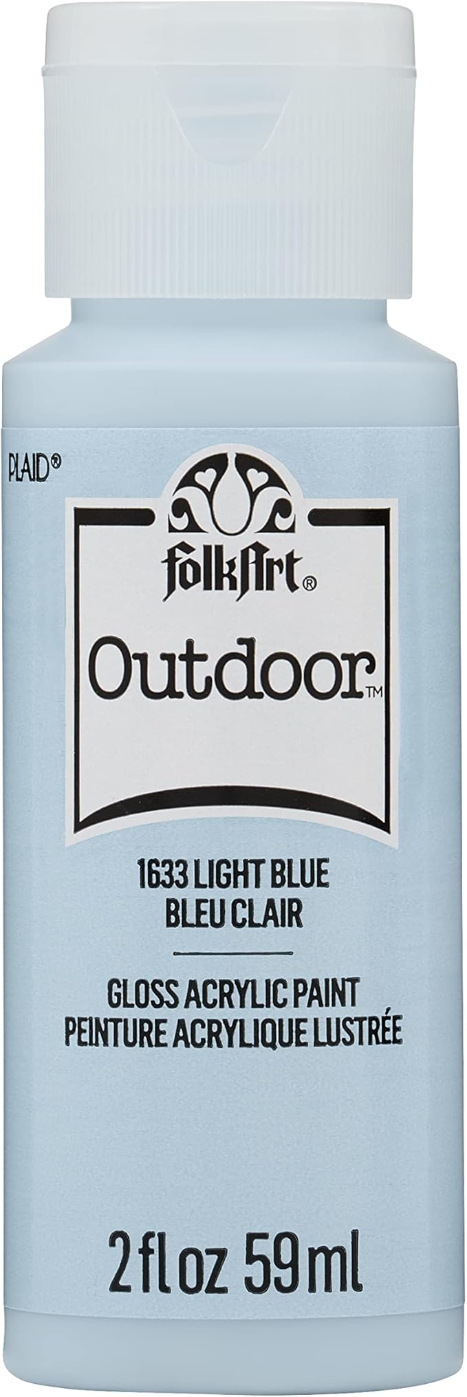 FolkArt Outdoor Acrylic Paint in Assorted Colors (2 Ounce), 1633 Light Blue