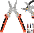 Wire Stripper Cutter Crimping Tool - 9 in 1 Wire Stripper Tool with Cutter Crimper Function AWG 22-10 Wire Cutters Pliers for Wire Splitting,Stripping,Cutting,Crimping, Clamping,Winding,Sharpening
