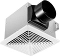 Bathroom Exhaust Fan 80CFM 1.5Sone, 4inch duct, Energy-Saving Household Ventilation Fan with Humidity sensor, No Attic access Needed Installation, Classic White Grille