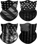 4Pack Neck Gaiter for Men Women Face Cover Mask Head Wrap Balaclava Headwear Bandana Headband Magic Scarf