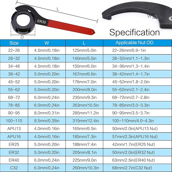 10pcs Coilover Spanner Wrench Set, for Suspension System and Shock Adjustment