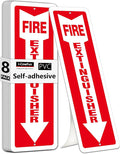 (8 Pack) Self-adhesive Fire Extinguisher Sign, 12" x 4" Durable Plastic Fire Extinguisher Sticker for Business and Home Use, Indoor, Outdoor, 20 Mil Thick PVC Safety Signs, Weather-resistant, No Fade, Easy to Install