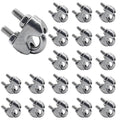 Luomorgo 20PCS M4 3/16" Wire Rope Cable Clip Clamp 304 Stainless Steel Saddle Clamp Cable