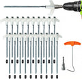 20-Pack Heavy Duty Screw-in Tent Stakes with Drill Adapter – 8 Inch Ground Anchors for Camping, Canopy, Gazebo, Awnings & Outdoor Accessories