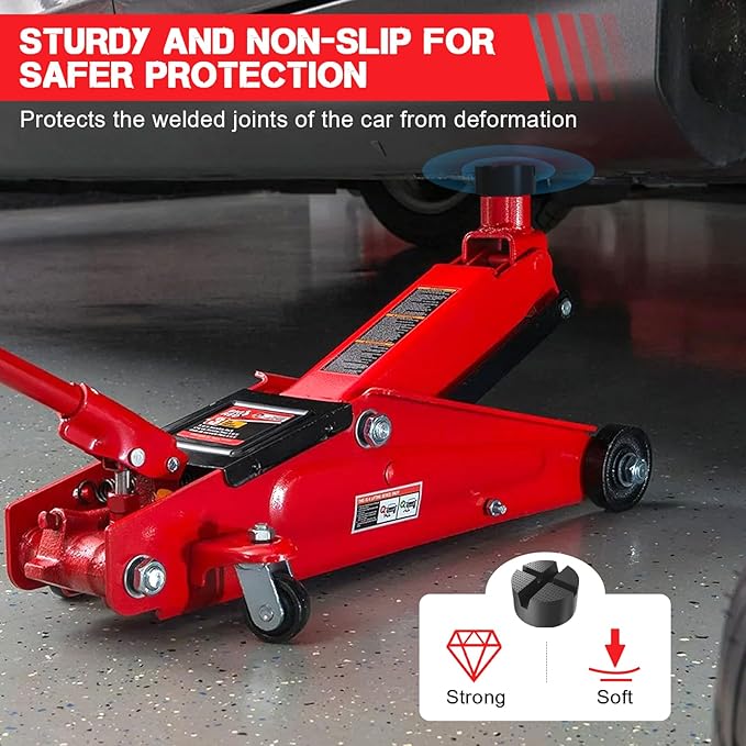 Labor Saving Arm Jack Pad Adapter, Floor Jack Pad Universal Jack Stand Rubber Pinch Protector Car Adapter Anti Slip Floor Trolley Support, Flat Top Jack Adapters