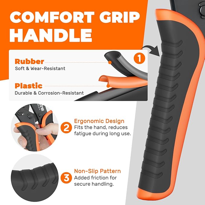 Crimping Tool For Heat Shrink Connectors - AWG 22-10 Ratcheting Wire Crimper Tool - Ratchet Wire Terminal Crimping Pliers - Available For Insulated Nylon Electrical Wire Connectors