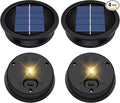 4 Pack Solar Light Replacement Top, Solar Panel for Outdoor Lights (Top 3.23 Inch, Bottom 2.83 Inch), Waterproof Led Replacement Parts for Yard Garden Decor and DIY Outdoor Lanterns