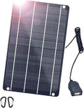 FlexSolar 1 Pack Mini USB Solar Charger 5V 6W High-Efficiency Solar Panel for Power Bank, Outdoor Camping, Bicycle, Camera, Waterproof Devices