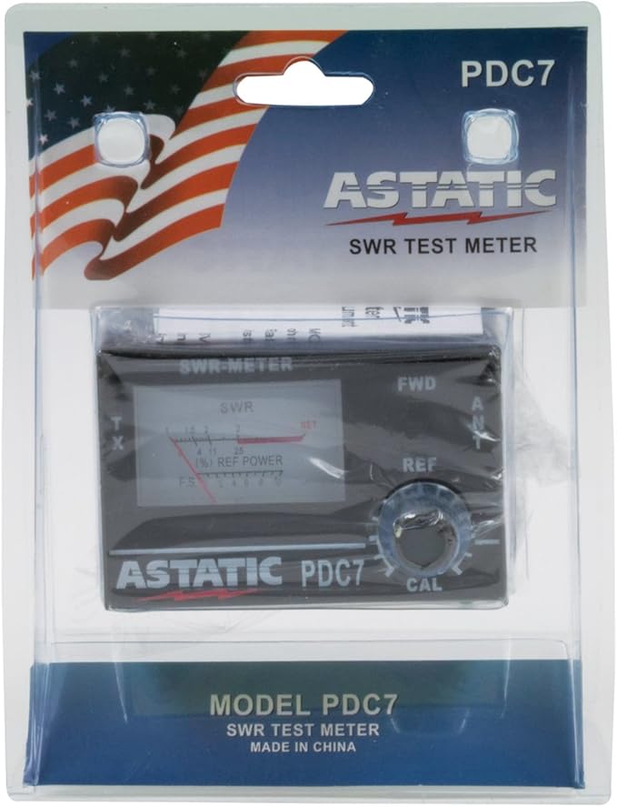 Astatic 302-01768 PDC7 Compact SWR Meter, Black