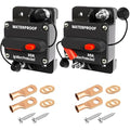 80Amp Circuit Breaker Waterproof Marine Motor Accessory for Boat Trolling ATV Trailer Vehicles Stereo Audio Electronic Battery Solar System Inline Fuse with Manual Reset Switch DC 12V-48V