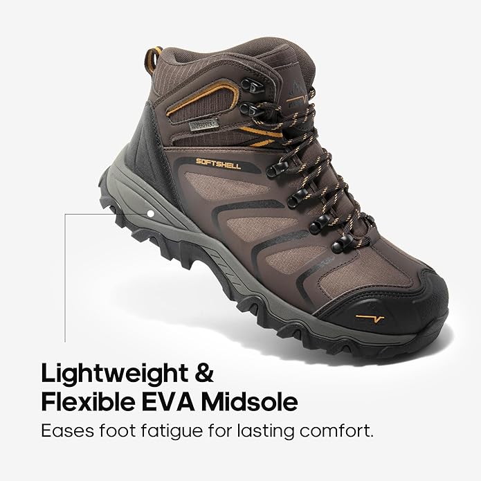 NORTIV 8 Waterproof Work Boots for Men Steel Toe Safety Construction Boots ARMADILLO-STL