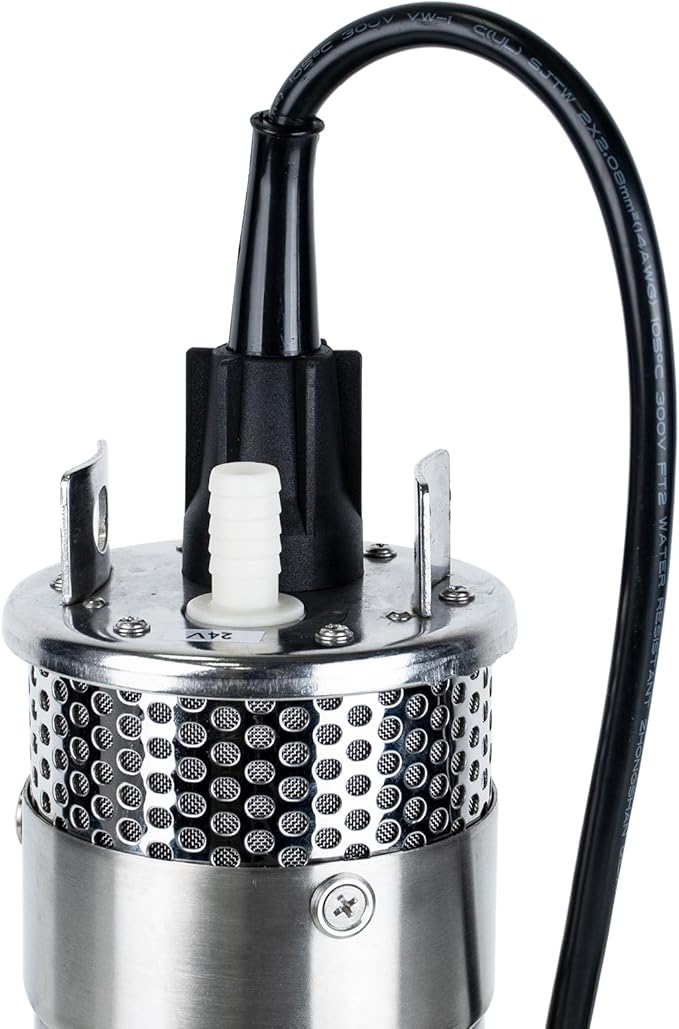 ECO-WORTHY 24V Well Pump 3.2GPM 4" Stainless Steel, Max Lift 230FT Deep Well Water Pump/Alternative Energy Solar, Well Pump Solar Water Pump