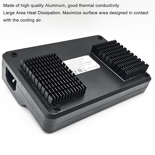 2PCS Black Aluminum Heat Sink with Thermal Conductive Adhesive Tape, 2.36x1.57x 0.44 inch/ 60x40x11mm Heatsink Cooler for Cooling VRM Cooler Electronics CPU Led