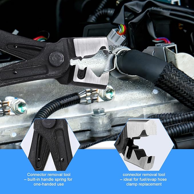 5-Piece Automotive Electrical Connector Removal Tool Set,Electrical Disconnect Pliers with Ergonomic Handle for Cars,Trucks & SUVs Fuel Line/MAF Sensor/Electrical Terminals/Lgnition Coil
