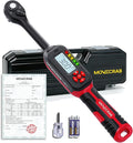 3/8" Digital Torque Wrench, 2-44 Ft.lb/3-60 N.m, ±2% Accuracy, LED Display, USB Data Storage, 4 Units, Two modes, Triple Alert, Precision Torque Tool, Red