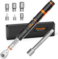 Digital Torque Wrench, 7.38-147.5 ft.lb/10-200 Nm, 1/2" Drive Inch Pound Torque Wrench Electronic with Buzzer & Colorful LED Indicator Cars Automotive