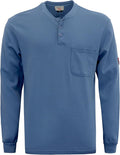 TICOMELA FR Shirts for Men Flame Resistant Shirt NFPA2112/CAT2 7oz Fire Retardant Men's Long Sleeve Henley Shirts