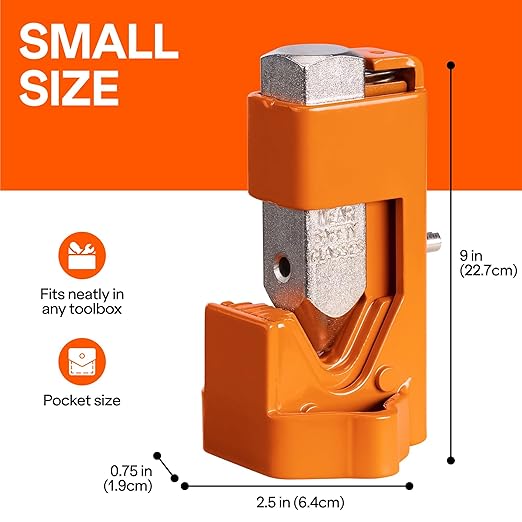 Wirefy Hammer Lug Crimper Tool for Cable & Battery Wire 8-4/0 AWG | Hardened Steel Hand Crimper with Ergonomic Handle & Heavy-Duty Crimping Capacity