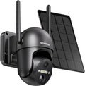SEHMUA Solar Security Cameras Wireless Outdoor, 2K 360° View Battery Powered Outdoor Camera, WiFi Home Security with Spotlight Color Night Vision, PIR Sensor
