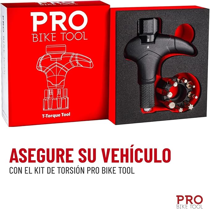 PRO BIKE TOOL Adjustable T Torque Wrench - 4, 5 and 6 Newton Meters - Quality Bicycle Maintenance Tool for Road & Mountain Bikes - 1/4 Inch Hex Driver Torque Wrench for Home & Roadside Repair