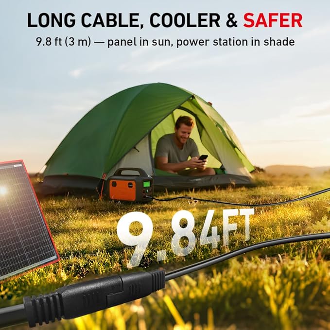DOKIO 100W Portable Foldable Solar Panel Kit, Compact 18.9x26in Design 5.3lb with Standalone Controller and USB, Monocrystalline Charger for 12V Batteries, Power Stations, RV Camping Emergency Use