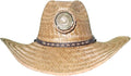 KOOL BREEZE SOLAR HAT mens Gentlemen's "Brown" Solar Straw Hat W. Thin Band