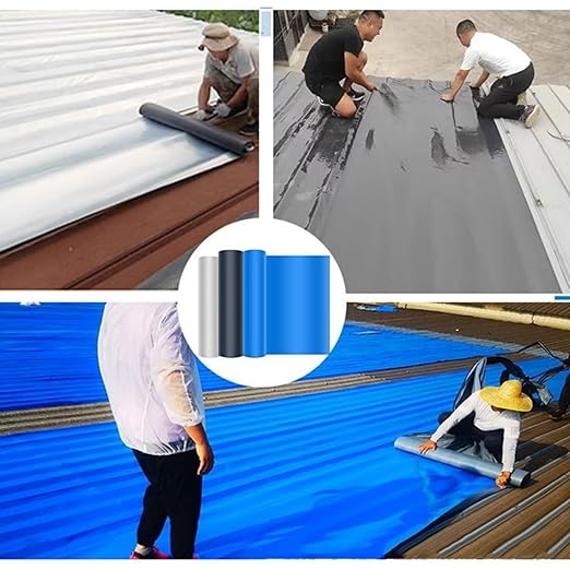 Heavy Duty Industrial roof Waterproof Tape, Suitable for Metal Surfaces, Corrugated Roofs, and Iron Plates - Durable, high-Grade sealant, Industrial roof Maintenance (Gray, 3.94in*196.85in)