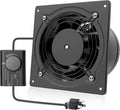 HG Power 6 Inch Exhaust Fan with Speed Controller, 308CFM Wall Exhaust Fanfor Kitchen, Bathroom, Metal Extractor Fan for Pet Room, Smoking Room, Attic, Garage, Window Ventilation