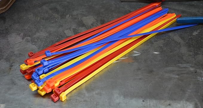 Pro Tie AC14HD40 14.5-Inch Assorted Color Heavy Duty Color Cable Tie, Assorted Nylon, 40-Pack