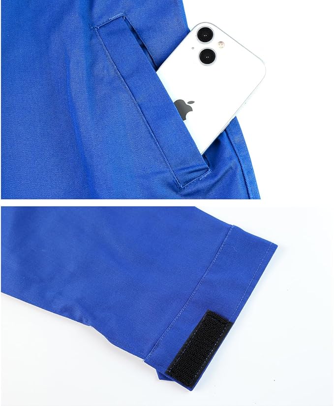 Men's Coveralls Mechanic Work Jumpsuit Multi Pockets Overalls Long Sleeve Workwear Coverall