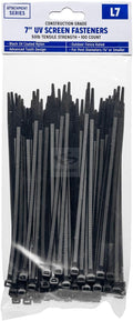 Outdoor UV Zip Tie Fasteners (7in, Black)