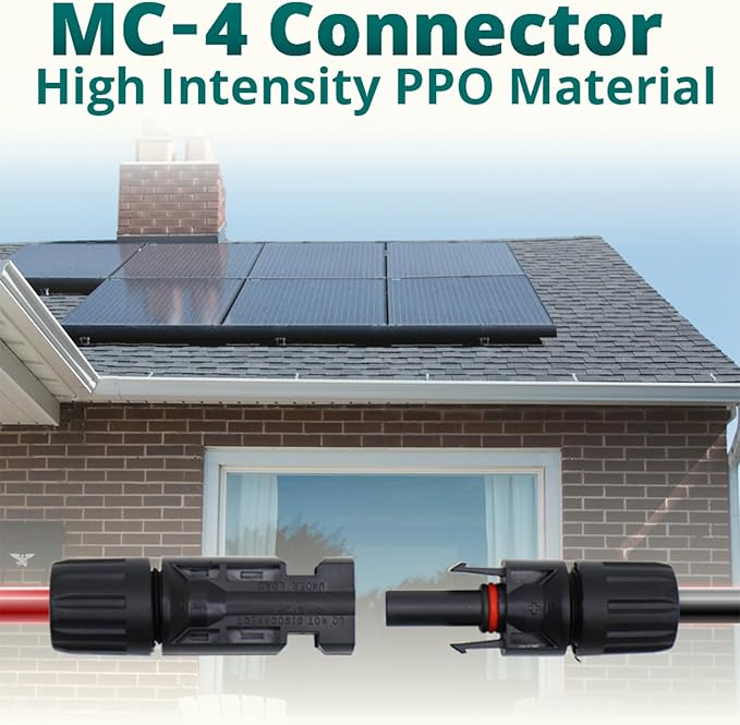 Premium Solar Panel MC-4 Connectors, 30PCS, with 1 Pair Spanner, Reliable IP67 Waterproof Solar Connectors, 15 Pair Designed for Solar Panels