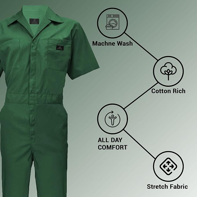 Coveralls Workwear Men Short Sleeve Coveralls