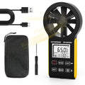 Handheld Anemometer CFM Meter, Rechargeable Digital Air Flow Wind Speed Gauge Meter CFM Measuring Device for HVAC Outdoor Sailing