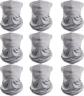 Sun Protection Face Mask Neck Gaiter - 9 Pack Breathable UV Protection Scarf for Men & Women, Hiking, Cycling, Fishing