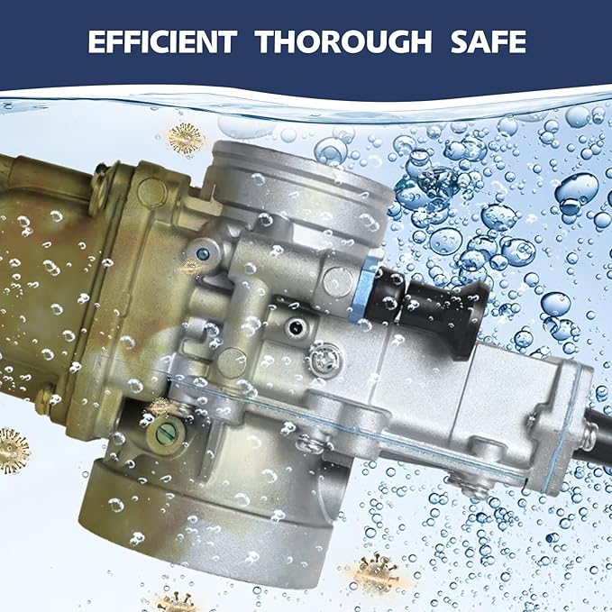 Qucship Makes 9 Gallons Concentrated Ultrasonic Cleaner Solution - Safe for All Metals Ultrasonic Carburetor Cleaner, Ultrasonic Cleaning Solution for Engine Parts, Removes Dirt & Grease (1Gallon)