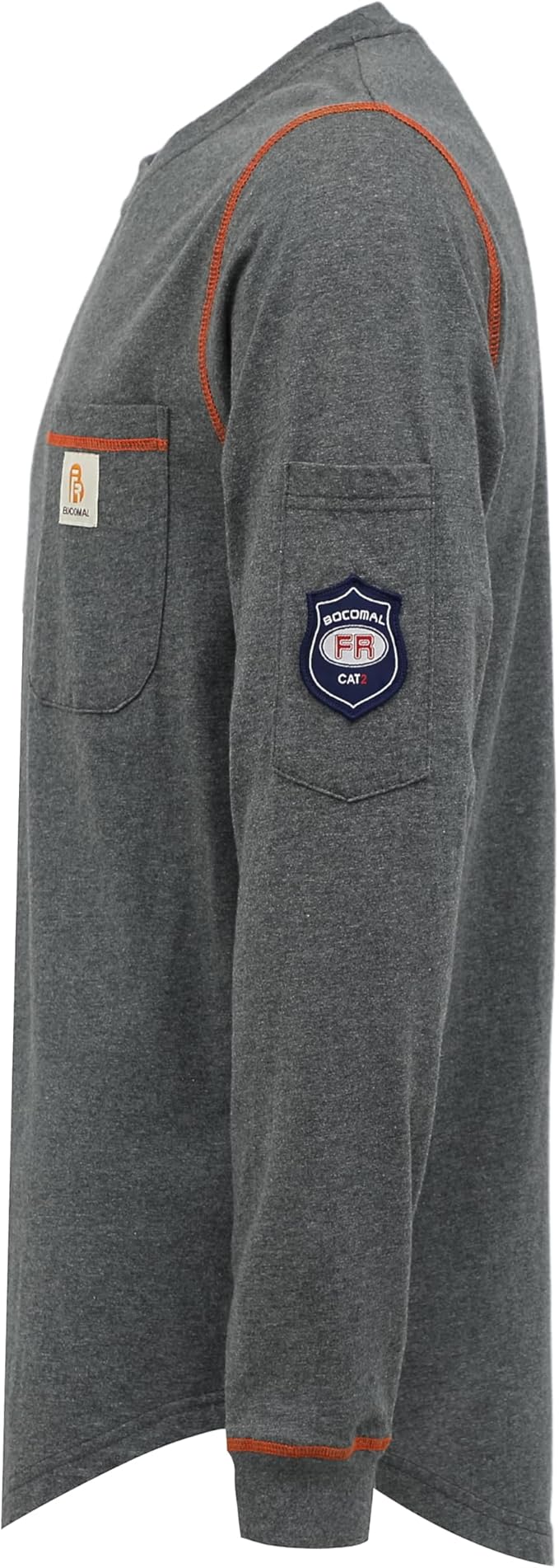 BOCOMAL FR Shirts for Men Lightweight Crew Long Sleeve Flame Resistant/Fire Retardant Shirt…
