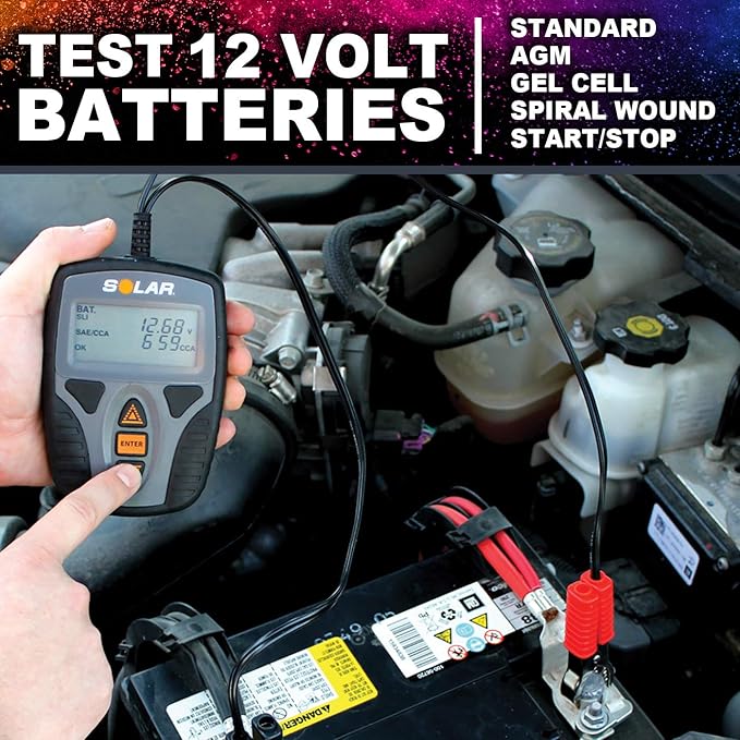 Clore Automotive SOLAR Digital 12V Battery and System Tester