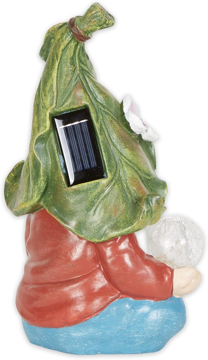 Accent Plus Gnome Meditating Solar Statue