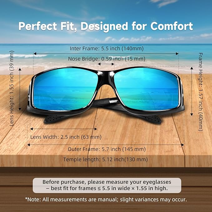 Night Driving Glasses Night Vision Glasses Fit Over Glasses Polarized Anti-Glare UV400 Gift for Men Women