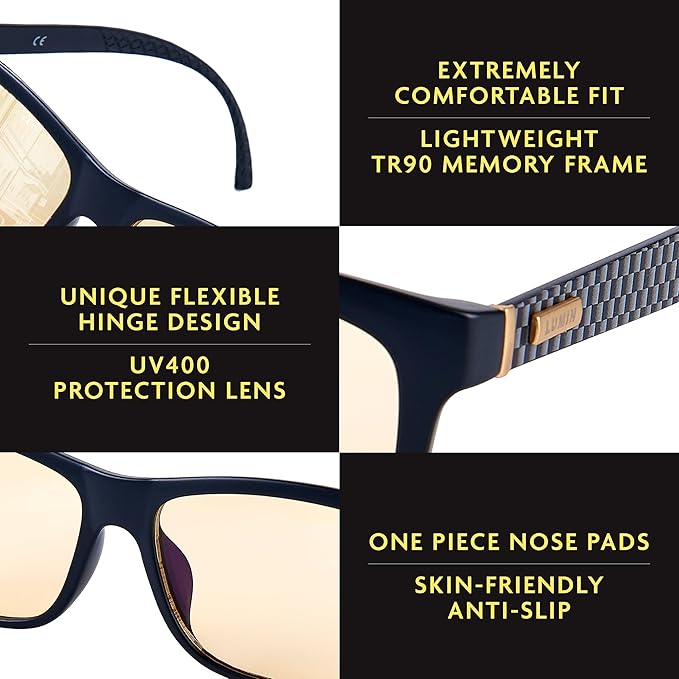 Illumin Night Driving Glasses SHIFT - All-Weather Glasses for Improved Road Safety, Advanced High Optical Quality Anti Glare Lenses